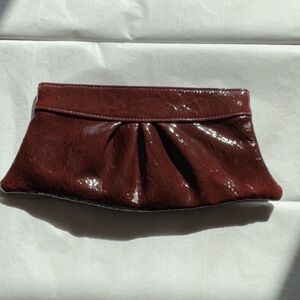 Lauren Merkin Burgundy Clutch